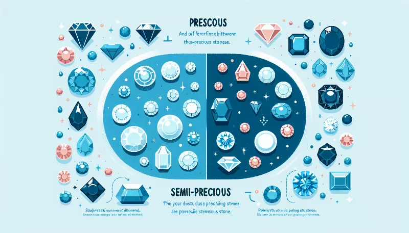 Can you explain the difference between precious and semi-precious stones?